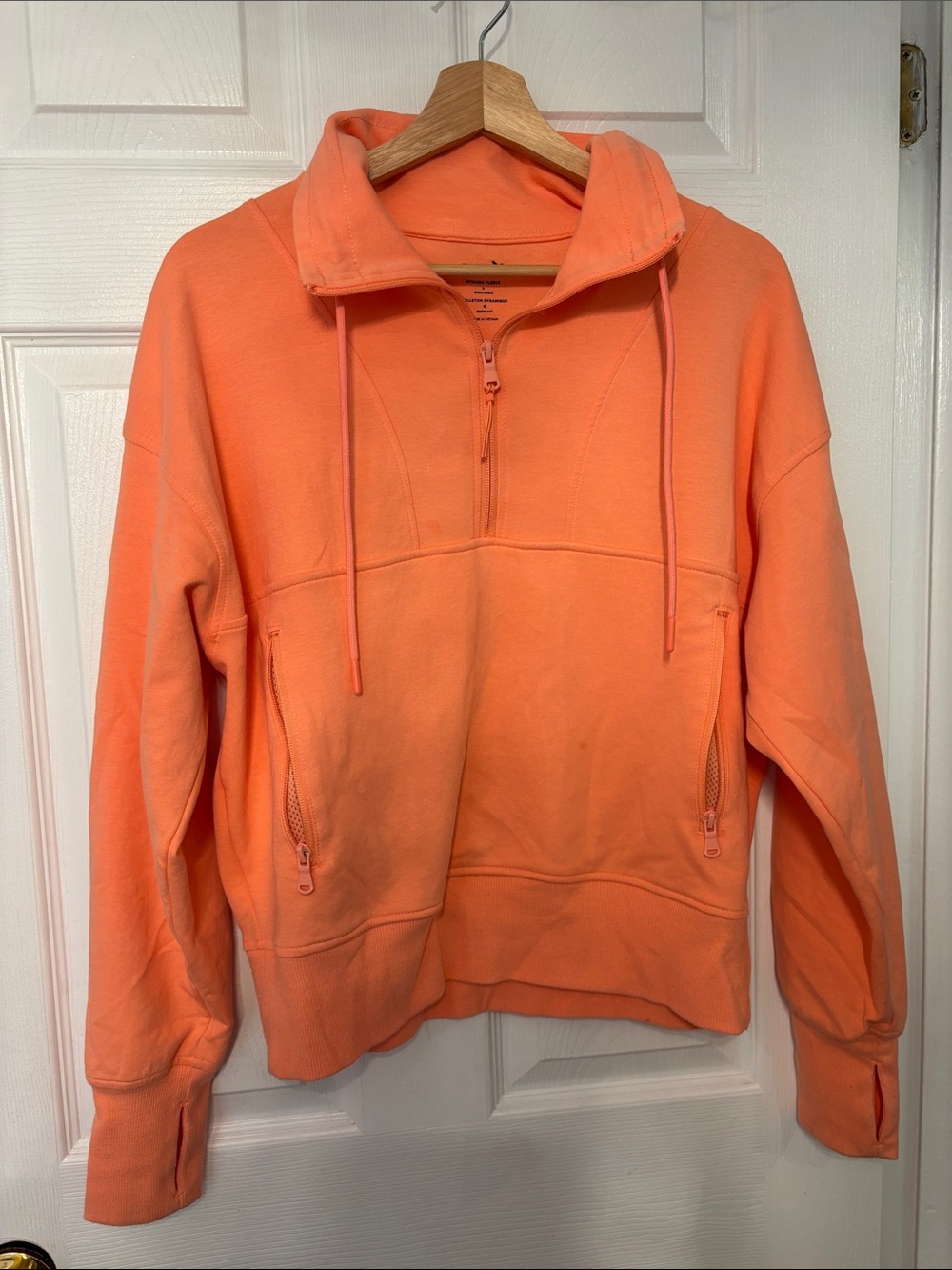 Old Navy Orange Coral Half-Zip Pullover